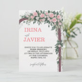 装飾アーチ – 結婚式招待状 招待状 (スタンド正面)