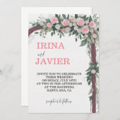 装飾アーチ – 結婚式招待状 招待状 (正面/裏面)