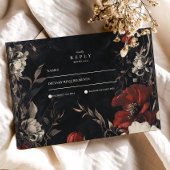 装飾アールヌーボー結婚フローラ 出欠カード