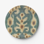 装飾イカット生地デザインバイチャリラザリス ペーパープレート (正面)