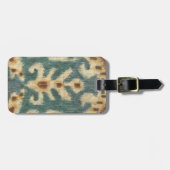 装飾イカット生地デザインバイチャリラザリス ラゲッジタグ (正面横)