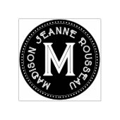 装飾イニシャル ネーム モノグラム ラバースタンプ (インプリント)