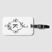装飾イニシャル ラゲッジタグ (正面横)