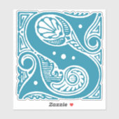 装飾イニシャルSモノグラムシール – ヴィンテージS シール (シート)