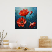 装飾ウォールアート – フローラ油彩画#3 ポスター (キッチン)