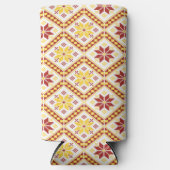 装飾ウクライナクロスステッチ スリム缶クーラー (正面)