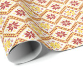装飾ウクライナクロスステッチ ラッピングペーパー (ロールコーナー)