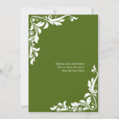 装飾エメラルド企業のホリデーパーティー 招待状 (裏面)