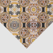 装飾エレガントアールヌーボー金ゴールド茶色パターン 薄葉紙 (詳細)