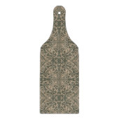 装飾エレガントオーナメントダークグリーン模様 カッティングボード (正面)