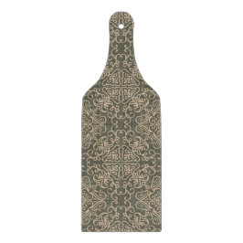 装飾エレガントオーナメントダークグリーン模様 カッティングボード