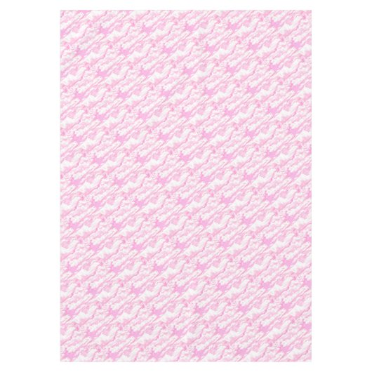 装飾エレガントソフトパウダーピンク雲 テーブルクロス (正面)