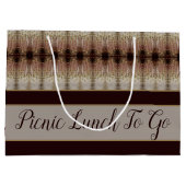 装飾エレガントパターン（の模様が）ある ラージペーパーバッグ (裏面)