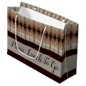 装飾エレガントパターン（の模様が）ある ラージペーパーバッグ (正面アングル)