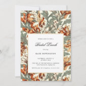 装飾エレガントフローラブライダルシャワー 招待状 (正面)