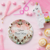 装飾エレガントフローラヴィンテージハートパーティー ペーパープレート (パーティー)