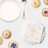 装飾エレガント十字架なし文字宗教イベント 箔ナプキン