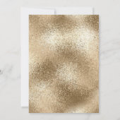 装飾エレガント王室のバラ金ゴールド誕生会 招待状 (裏面)