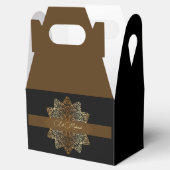 装飾エレガント金ゴールドと黒イードムバラク フェイバーボックス (オープン)