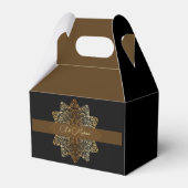装飾エレガント金ゴールドと黒イードムバラク フェイバーボックス (正面サイド)
