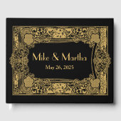 装飾エレガント金ゴールドフレームゲストブック ゲストブック (正面)