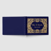 装飾エレガント金ゴールドフレームゲストブック ゲストブック (全面)