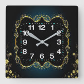 装飾エレガント スクエア壁時計 (正面)