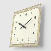 装飾エレガント スクエア壁時計 (傾斜)