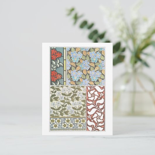 装飾オブジェクトはがきとしてペリウィンクル ポストカード (スタンド正面)