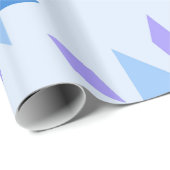 装飾オランダスノーフレークブルージオメトリックパターン ラッピングペーパー (ロールコーナー)