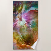 装飾オリオン星雲銀河系宇宙写真 ビーチタオル (正面)