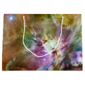 装飾オリオン星雲銀河系宇宙写真 ラージペーパーバッグ (正面)