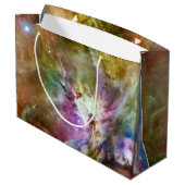 装飾オリオン星雲銀河系宇宙写真 ラージペーパーバッグ (裏面アングル)