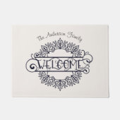 装飾オーナメントウェルカムファミリードアマット ドアマット (正面)