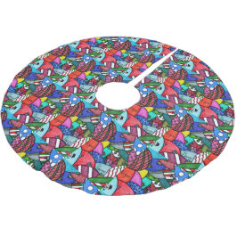 装飾オーナメント ブラッシュドポリエステルツリースカート