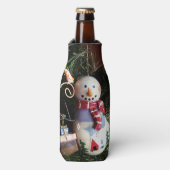 装飾オールドファッション雪だるま ボトルクーラー (ボトル正面)
