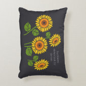 装飾カスタマイズ可能な色のひまわりCC1073 アクセントクッション (正面(垂直))