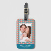 装飾カスタム柄のポートレート写真 ラゲッジタグ (正面縦)