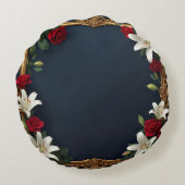 装飾カスタム装飾用クッション ラウンドクッション (裏面)