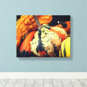 装飾カラフルグルズクローズアップ秋 キャンバスプリント (インサイチュ (ウッドフロア))