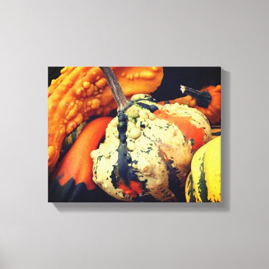 装飾カラフルグルズクローズアップ秋 キャンバスプリント (正面)