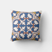 装飾カラフルタイル模様 クッション (正面)