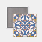 装飾カラフルタイル模様 マグネット (正面/裏面)