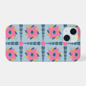 装飾カラフルタイル iPhone 15ケース (裏面横)