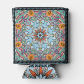 装飾カラフルドードル：対称パターン。 缶クーラー (裏面)