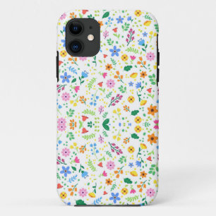 装飾カラフルフローラ iPhone 11 ケース