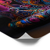 装飾カラフル休日（ユダヤ教）メノラーポスター ポスター (角)