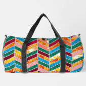 装飾カラフル市松模様に模様 ダッフルバッグ (裏面)