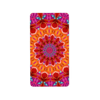 装飾カラフル模様 ラベル