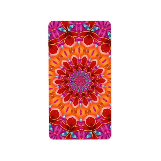 装飾カラフル模様 ラベル (正面)